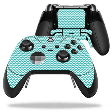 MightySkins MIELITECO-Turquoise Chevron Skin Decal Wrap for Microsoft Xbox One Elite Controller - Turquoise Chevron