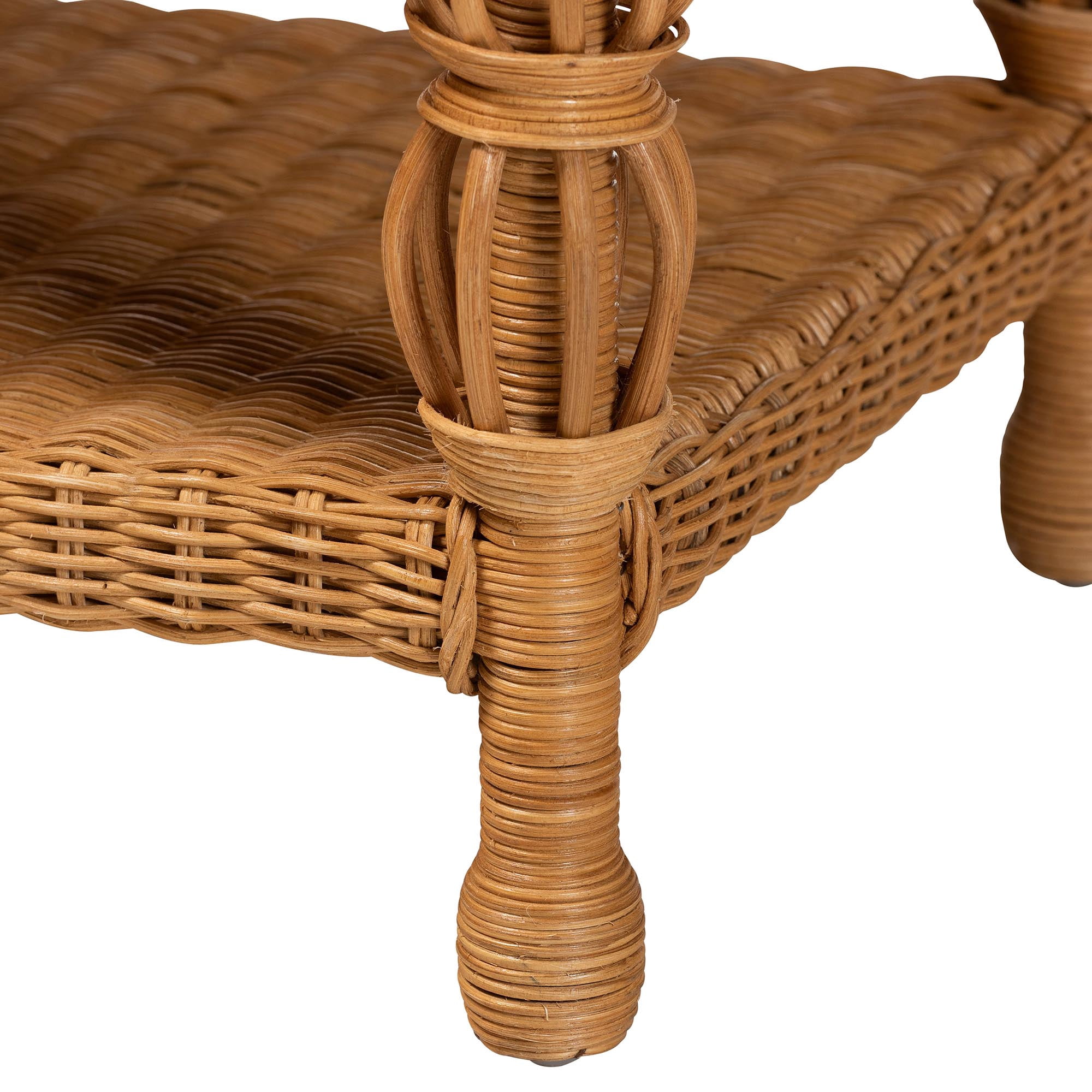 bali & pari Dolby Boho Coffee Table, Light Honey
