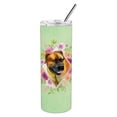thumbnail image 3 of Carolines Treasures CK4281TBL20 Borboel Mastiff Green Flowers Stainless Steel 20 oz Skinny Tumbler 20 oz multicolor, 3 of 4