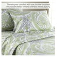 thumbnail image 4 of Pure Melody Collection, 4-Piece Premium Bedding Set, 14" Deep Pocket Full Size Sheets Set, Deep Pocket Fitted Sheet, Green Flat Sheet Full, Green Sheets and Pillow Cases, 4 of 7