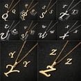 thumbnail image 4 of Juego de collares de acero inoxidable 316 con 26 letras en inglés, joyería con dijes, letras P, cadena colgante, regalo para hermana, 4 of 4