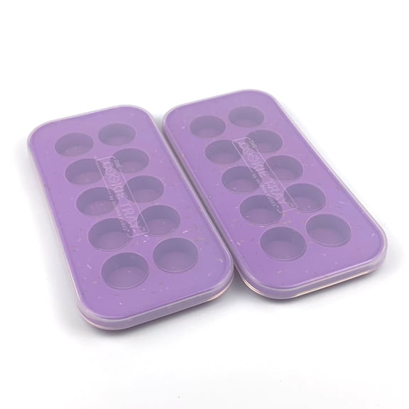 The Cookie Tray by Souper Cubes - Pack of two -Freeze and Store Perfect Cookie Dough rounds - Lavender with sprinkles color (Purple with sprinkles, pack of 2)