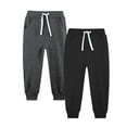 thumbnail image 2 of JTSRKL 2 Pack Kids Boys Sweatpants Fashion Fall Winter Fleece Lined Warm Athletic Pull-On Pants with Drawstring and Pockets Soft Cotton Active Jogger Pants Mulitcolor#16 11-12 Years, 2 of 3