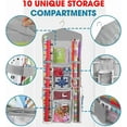 thumbnail image 3 of Double Sided Christmas Wrapping Paper Storage Organizer With Multiple Pockets, Organize  Wrap, Bows, Ribbons - 40"X17" Fits 40 Inch Rolls - Clear PVC Bag (Grey), 3 of 18