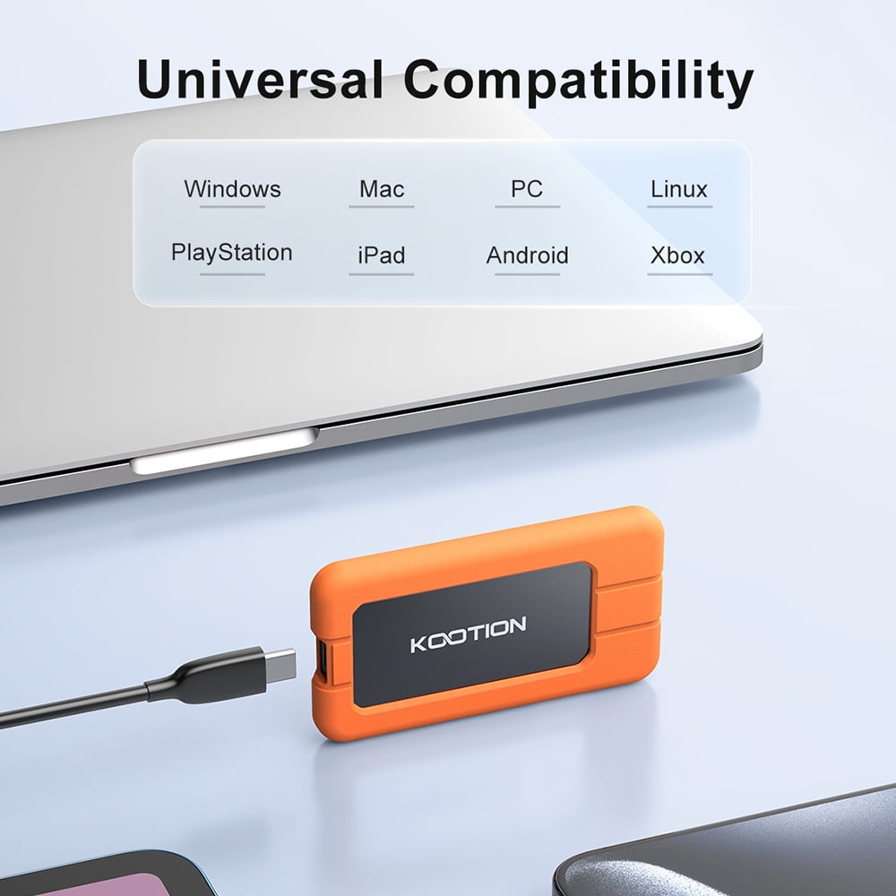 External Portable Solid-State Drive 1TB USB-C Up to 2000MB/s USB 3.2 Type-C SSD