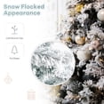 thumbnail image 3 of Christmas Tree, Brochao 7.5ft Snow Flocked Xmas Tree with 1100 Branch Tips, Outdoor Indoor Unlit Artificial PVC Holiday Decor, 3 of 9