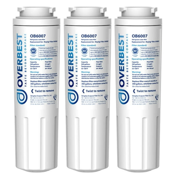 Filtro de agua Overbest UKF8001 de repuesto para Whirlpool