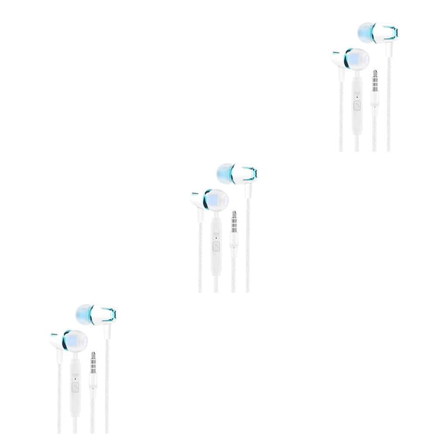 Seitruly Auricular para juegos con cable para computadora portátil con micrófono Senderismo Control de línea en la oreja Auriculares suaves Type4 NO4
