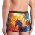 thumbnail image 3 of KLL Dreamy Night Sky White Horse Men's Cotton Boxer Briefs Underwear-Small, 3 of 8