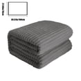 thumbnail image 3 of Twfbrm Fleece Throw Blanket for Couch, Faux Fur Solid Color 3D Ribbed Jacquard Throw Blanket, Soft and Lightweight Bed Blankets Small Fluffy Warm Nap Blanket Machine Washable for Sofa Bed Car Office, 3 of 6