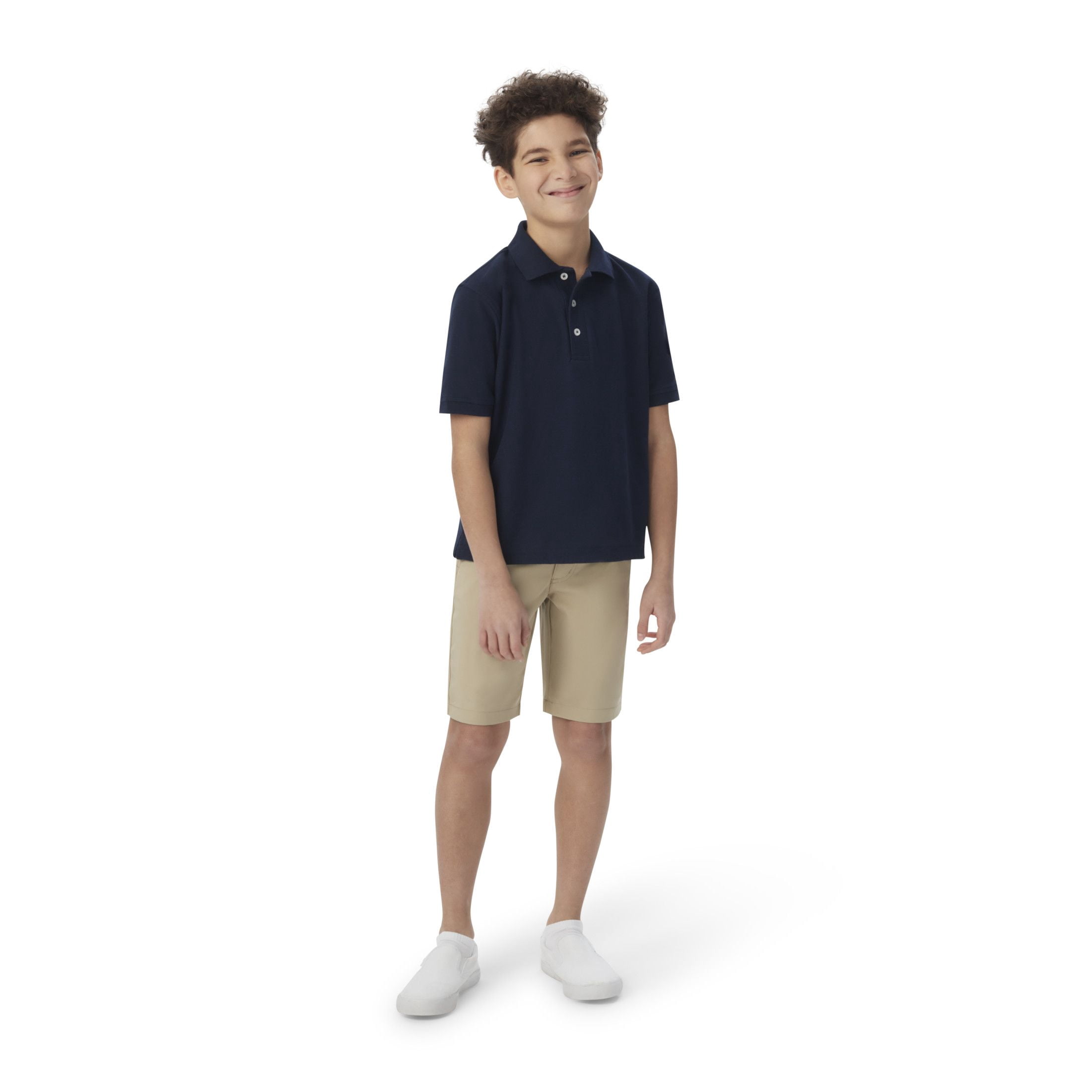 French Toast Boys School Uniform Short Sleeve Pique Polo Shirt, Sizes 4-20 & Husky