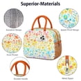 thumbnail image 4 of Boho Chic Reusable Lunch Tote, Artistic Natural Floral Insulated Bag with Earthy Tones for Women Work Travel Picnic, 4 of 7