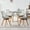 Black/Clear Gray, variant on 5 Piece 31.5'' Round Dining Table Set for 4, Kitchen Table & Chairs Set of 4, Mid-Century Modern Table W/ 4 Chairs for Home, Living Room, Apartment, Wood Legs, Metal Frame, Black