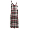 thumbnail image 6 of Clan Stewart Dress Tartan Plaid Pattern Tartan Sleeveless Suspender Dress Summer Fashion Casual Long Dress, 6 of 9
