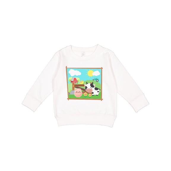 Inktastic Farm Animals with Cow, Chick and Pig Toddler Sweatshirt