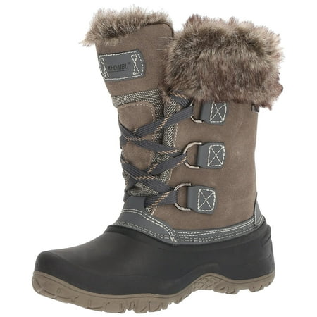 Khombu Womens Slope All Terrain Snow Boots (Grey, (Best All Terrain Boots)