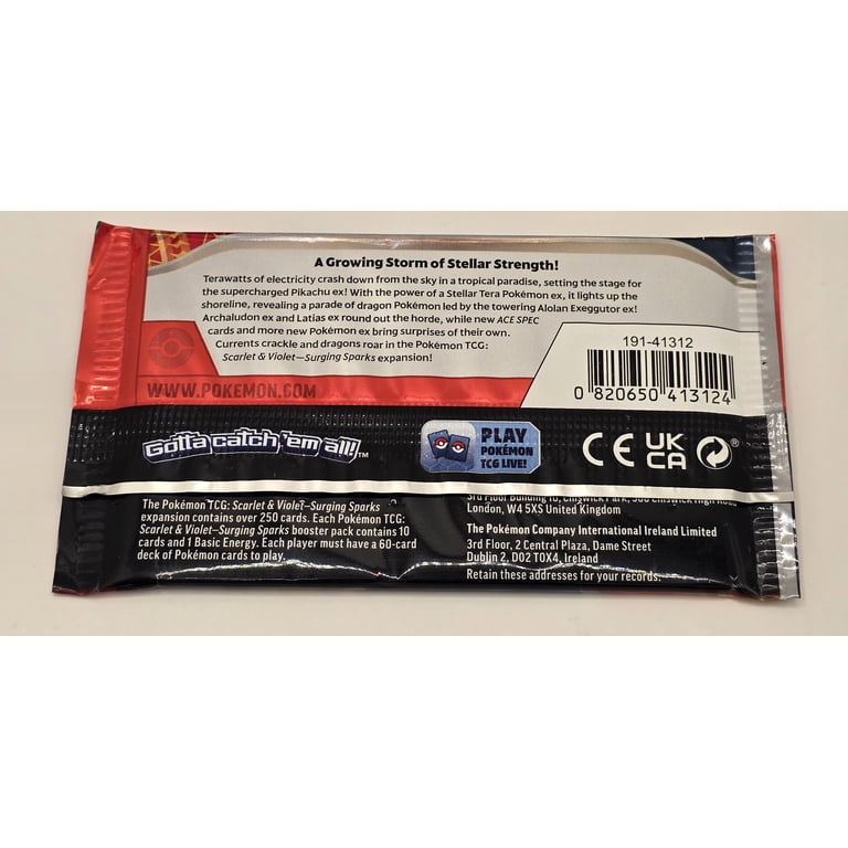 Pokémon Scarlet and Violet Surging Sparks Booster Pack, 10 Cards