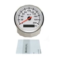 thumbnail image 1 of Pulse Signal 85mm Universal 120km/h 200km/h Waterproof Speedometer Odometer Gauge Meter For Car Truck Boat With Red Backlight ,Universal Compatibility, 1 of 6