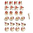 thumbnail image 2 of 24 Pack Wooden Santa Claus Garland Banner with Vintage Faces and Jute String, 24 Pieces, Rustic Wood, for Home Mantle, Christmas Decoration, 2 of 7