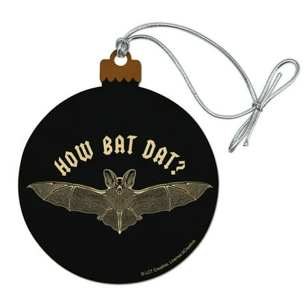 About Christmas Tree In Hindi How Bat Dat About Funny Humor Wood Christmas Tree Holiday Ornament ()