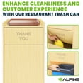 thumbnail image 6 of Alpine Restaurant Trash Can Cabinet - Thank You Trash Can Commercial Trash Can 40 Gallon, Garbage Receptacle with Tray Holder for Restaurants, Cafeterias (Oak), 6 of 10