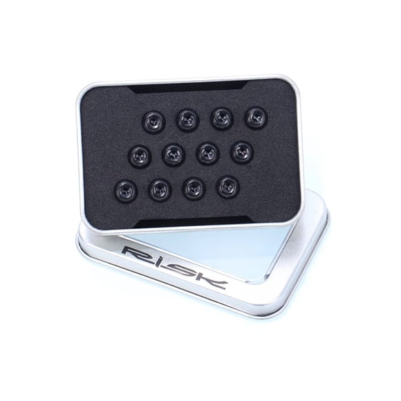 Greeniant 12 piezas de pernos de freno de disco de bicicleta portátil M5x10mm elegante T25 accesorios de tornillos de ciclo de actividad al aire Ciclismo Negro