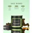 thumbnail image 2 of M&SENSE Sage Wood Scented Candle, 11.6oz 70 Hours Long Lasting Clean Non Toxic Natural Soy Wax Candle for Relaxing & Stress Relief, 2 Wick Home Fragrance Gifts for Men Dad & Husband, 2 of 8