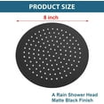 thumbnail image 2 of Pommeau de Douche Pluie 12 Pouces Rond Haute Pression Ultra-Fin Acier Inoxydable 304 Haute Débit avec Buse en Silicone - Chrome, 2 of 8