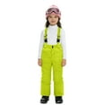 thumbnail image 2 of LNZGNM Kids Snow Pants 6-7Y Fleece Insulated Waterproof Ski Pants Adjustable Strap Windbreak Warm Snowpants Winter Outdoor Snowboard Jumpsuits with Zipper Pockets for Teen, Fluorescent Green, 6-7Y, 2 of 4