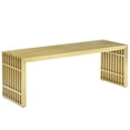 thumbnail image 2 of Modway Gridiron Medium Stainless Steel Bench in Gold, 2 of 6