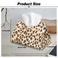 thumbnail image 7 of SEANATIVE Leopard Print Tissue Box Cover Rectangle Tissue Box Holder Brown Tissue Paper Case PU Leather Facial Tissue Holder for Bathroom Car Bedroom Hotel Office Indoor Home Decor, 7 of 7