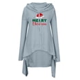 thumbnail image 4 of VEKDONE Christmas Hoodie Sweatshirts for Women 2024 Clearance Sale Trendy Print Long Sleeve Pullover Blouse Casual Medieval Vintage Tops with Pockets Iregular Hem Cloak Robe, 4 of 4