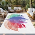thumbnail image 2 of Purple Leaves Outdoor Rug for Patio/Deck/Porch, Non-Slip Large Area Rug 3 x 5 Ft, Spring Summer Botanical Farmhouse Modern Indoor Outdoor Rugs Washable Area Rugs, Reversible Camping Rug Carpet Runner, 2 of 8