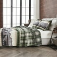 thumbnail image 2 of Linery & Co. Premium Mountain Scape & Plaid Microfiber Quilt Set With Shams Twin 2 Piece, 2 of 5