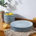 thumbnail image 6 of Famiware Stoneware Dinnerware Sets, 12 Piece Plates and Bowls, Dishes Set for 4, Pearl Blue, 6 of 9