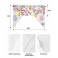 thumbnail image 5 of Easter Eggs Swag Valances for Windows, Small Curtains Drapes, Butterfly Flowers Spring Watercolor Branch Floral Kitchen Window Curtains Over Sink Window Treatment Valance for Bedroom/Bathroom 56"x36", 5 of 5