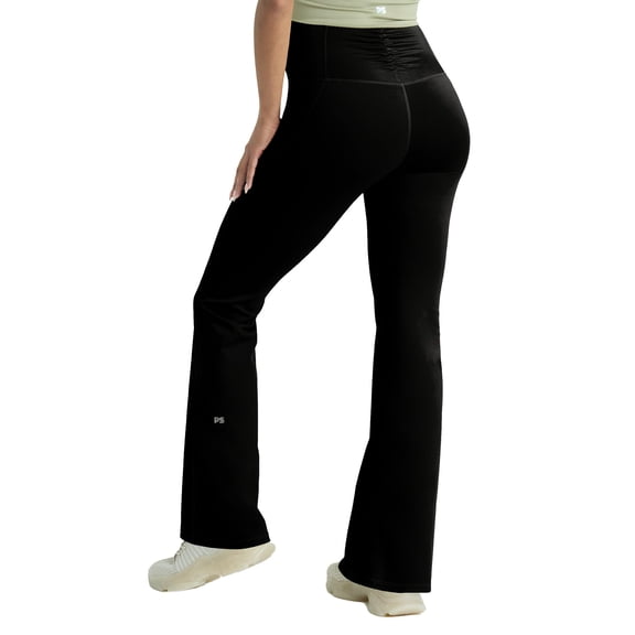 POPSUGAR Flare Leggings for Women , Bell Bottoms High Waisted Yoga Pants Women With Pocket BLACK NIGHT XLARGE