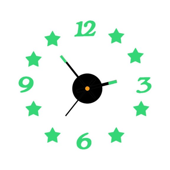 TERGAYEE 3D DIY Wall Clock,Frameless Large 3D Luminous Modern Wall Clock Mirror Stickers Decor for Office Living Room Bedroom Home Decorations