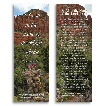 Do All in the Name of the Lord Jesus - Bible Cards - Pack of 25