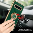 thumbnail image 6 of for Samsung Galaxy S10 Plus Case with Ring Holder Kickstand 360 Degree Rotation  Car Finger Soft TPU Slim Cover Full Body Protective Phone Case for Samsung S10 Plus 6.4", Dark Green, 6 of 16