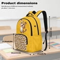 thumbnail image 7 of FKELYI Yellow Leopard Print Kids School Backpack for Boys Girls 17 inch Schoolbag Lightweight Casual Daypack with Multi-Pockets for Elementary Student, 7 of 7