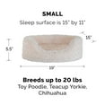 thumbnail image 3 of FurHaven Ultra Plush Small Pet Bed with Removable Pillow, Cream, 3 of 10