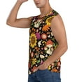 thumbnail image 3 of Daiia Sunflowers Mushrooms Printed Men's Tank Tops,Casual Soft Sleeveless Gym Muscle Shirts Bodybuilding Tee-X-Large, 3 of 8