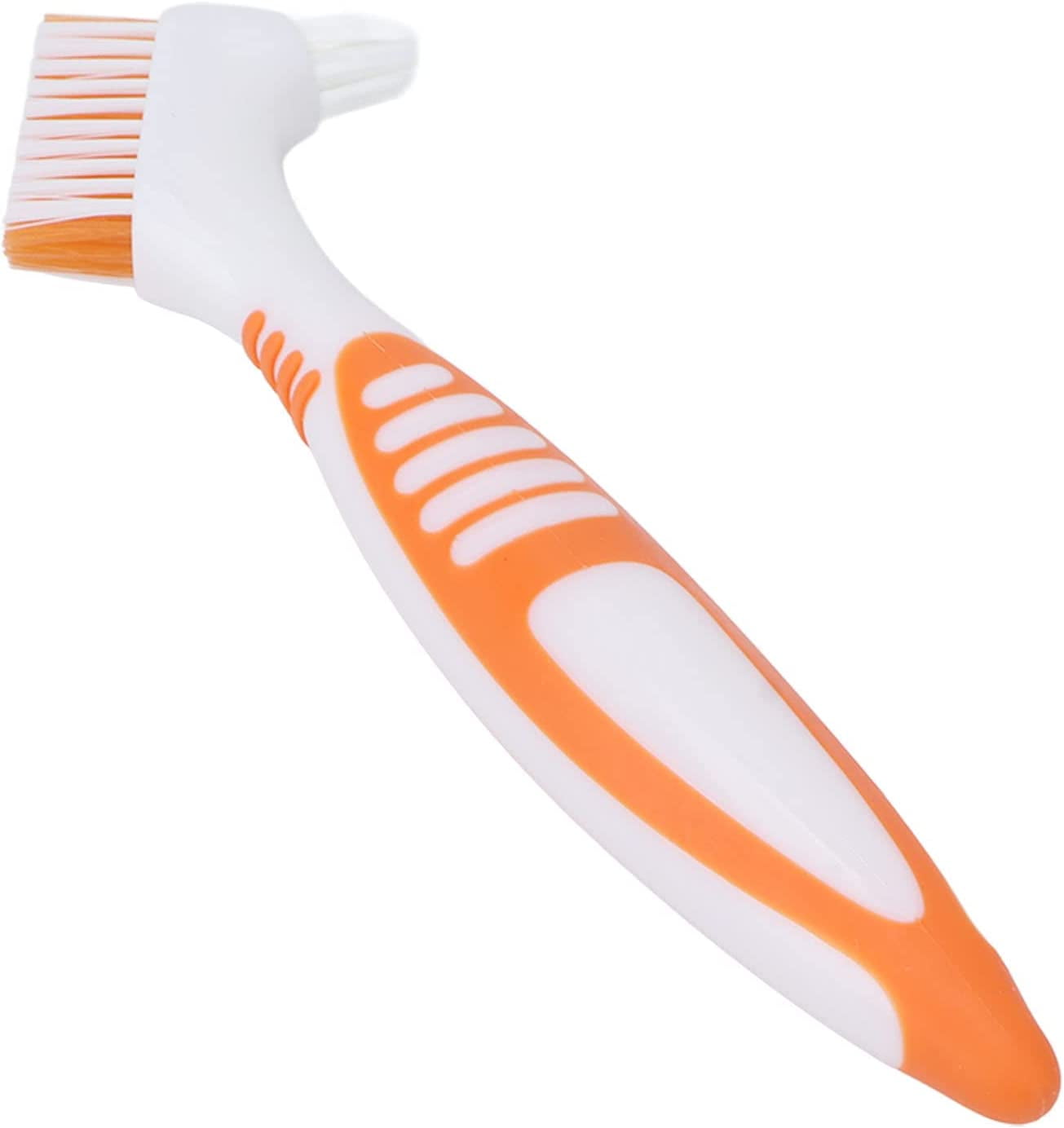 Denture Brush, Denture Toothbrush Safe Orange for Half Dentures