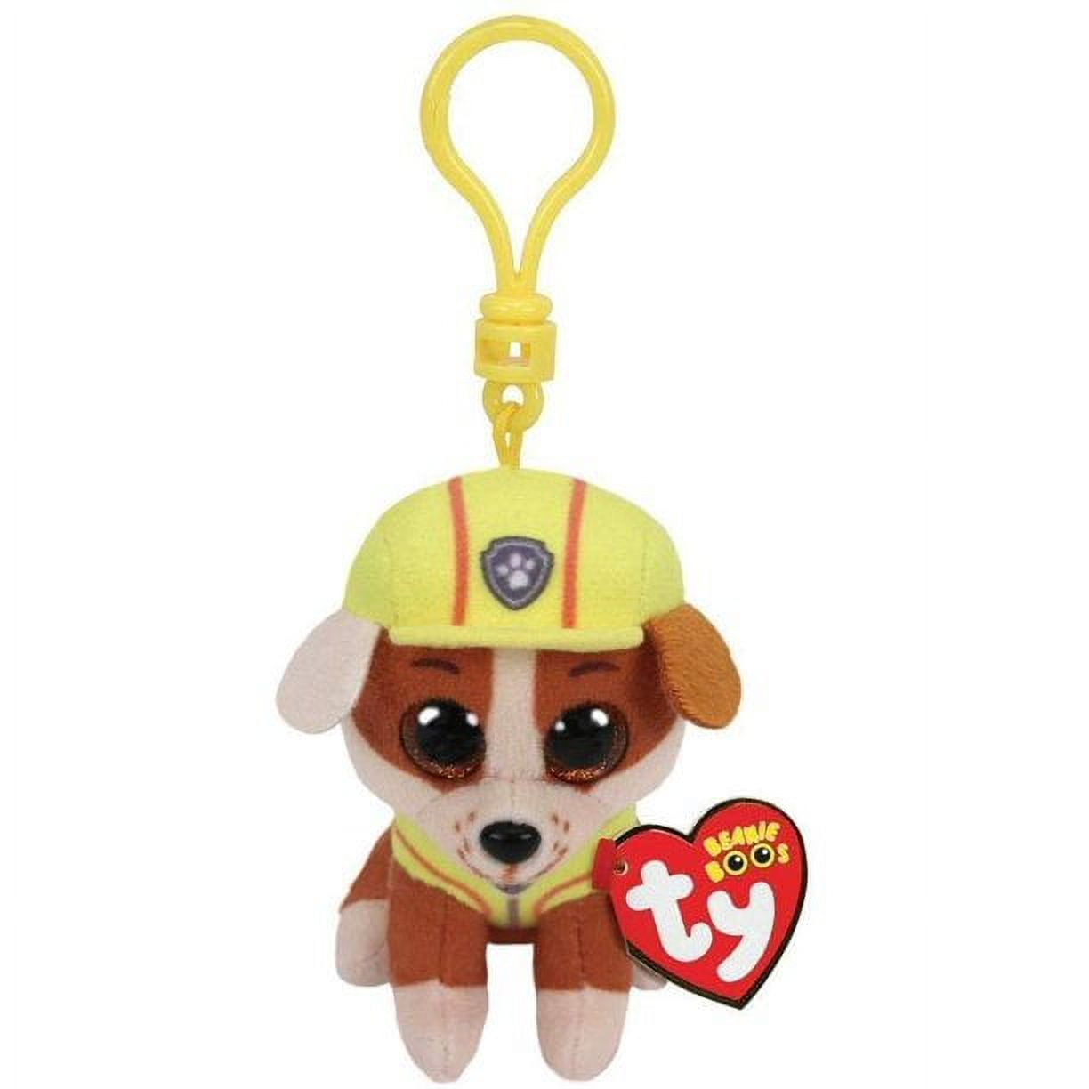 TY Beanie Boos  - Paw Patrol  (RUBBLE the Dog 6"  and RUBBLE Key Clip) 2 Piece Plush Set