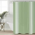 thumbnail image 2 of Extra Long Shower Curtain 72x96 Inch, Sage Green Shower Curtain Waterproof Bathroom Decor Farmhouse Sage Green White Striped Fabric Bath Curtain Set Accessories with Hooks, 2 of 6