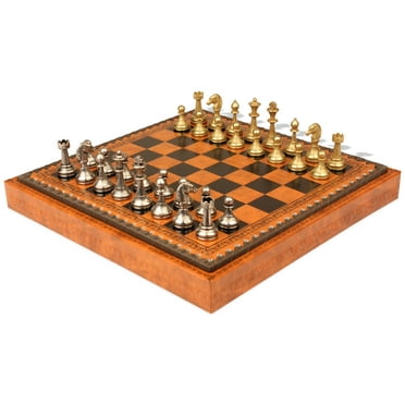 Football Chess Set, Handpainted Pieces and Walnut Root Board, 19 ...