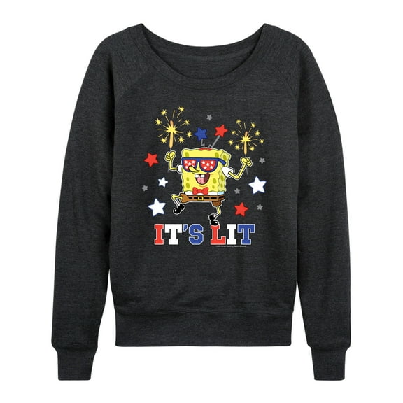 SpongeBob SquarePants - It's Lit - Women's Lightweight French Terry Long Sleeve Shirt