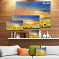 thumbnail image 3 of Sunset over Golden Sunflower Field - Impression sur Toile Florale, 3 of 4