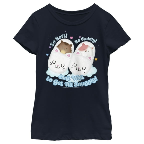 Girl's DreamWorks: Gabby's Dollhouse Can't Wait to Get All Snuggly Graphic Tee Navy Blue X Large